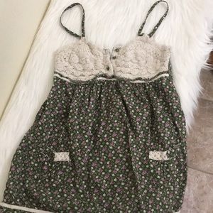 Summer top gsz small crochet and floral